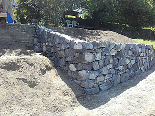 pierre sèche, mur soutènement